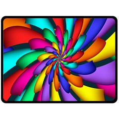 Star Flower Color Rainbow Double Sided Fleece Blanket (large)  by Mariart