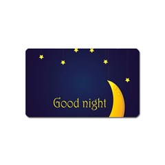 Star Moon Good Night Blue Sky Yellow Light Magnet (name Card)