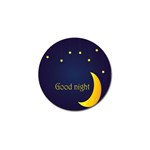 Star Moon Good Night Blue Sky Yellow Light Golf Ball Marker (10 pack) Front