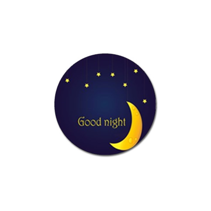 Star Moon Good Night Blue Sky Yellow Light Golf Ball Marker (10 pack)