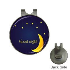 Star Moon Good Night Blue Sky Yellow Light Hat Clips With Golf Markers by Mariart