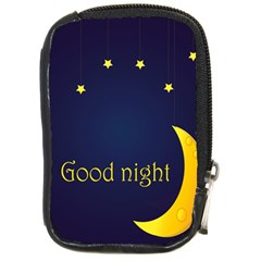 Star Moon Good Night Blue Sky Yellow Light Compact Camera Cases by Mariart