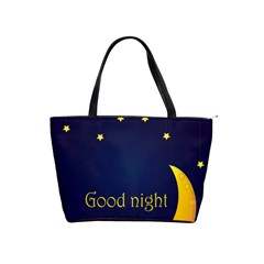 Star Moon Good Night Blue Sky Yellow Light Shoulder Handbags by Mariart