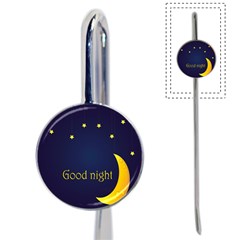 Star Moon Good Night Blue Sky Yellow Light Book Mark by Mariart