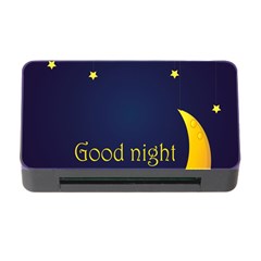 Star Moon Good Night Blue Sky Yellow Light Memory Card Reader With Cf by Mariart