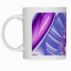 Space Stone Purple Silver Wave Chevron White Mugs by Mariart