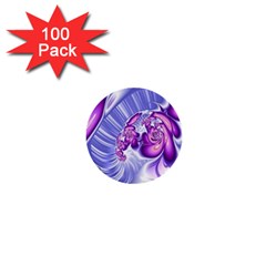 Space Stone Purple Silver Wave Chevron 1  Mini Buttons (100 Pack) 