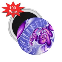 Space Stone Purple Silver Wave Chevron 2 25  Magnets (100 Pack)  by Mariart