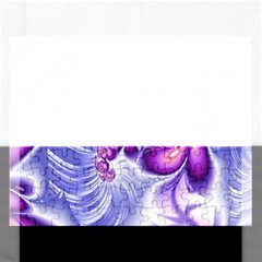 Space Stone Purple Silver Wave Chevron Rectangular Jigsaw Puzzl by Mariart