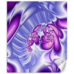 Space Stone Purple Silver Wave Chevron Canvas 8  X 10  by Mariart