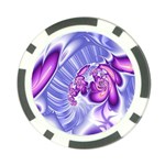 Space Stone Purple Silver Wave Chevron Poker Chip Card Guard Front