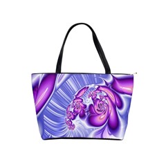 Space Stone Purple Silver Wave Chevron Shoulder Handbags by Mariart