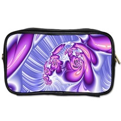 Space Stone Purple Silver Wave Chevron Toiletries Bags 2-side by Mariart