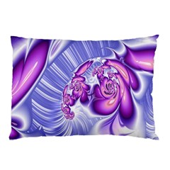 Space Stone Purple Silver Wave Chevron Pillow Case (two Sides) by Mariart