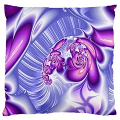 Space Stone Purple Silver Wave Chevron Large Cushion Case (two Sides) by Mariart