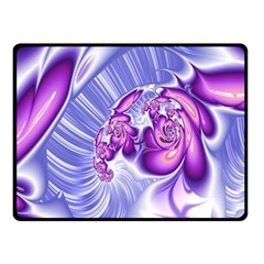 Space Stone Purple Silver Wave Chevron Double Sided Fleece Blanket (small)  by Mariart