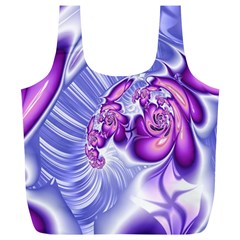 Space Stone Purple Silver Wave Chevron Full Print Recycle Bags (l)  by Mariart