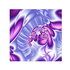 Space Stone Purple Silver Wave Chevron Small Satin Scarf (square) by Mariart