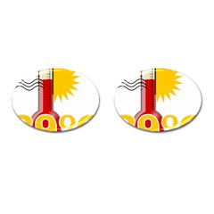 Thermometer Themperature Hot Sun Cufflinks (oval) by Mariart