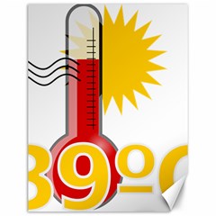 Thermometer Themperature Hot Sun Canvas 12  X 16   by Mariart