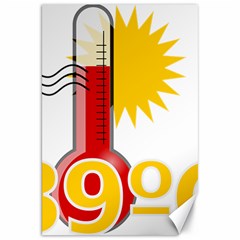 Thermometer Themperature Hot Sun Canvas 20  X 30   by Mariart