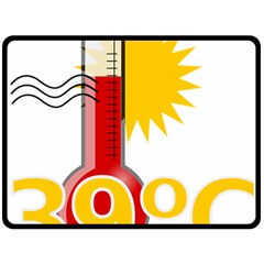 Thermometer Themperature Hot Sun Fleece Blanket (large) 