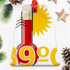 Thermometer Themperature Hot Sun Bell Ornament (two Sides) by Mariart