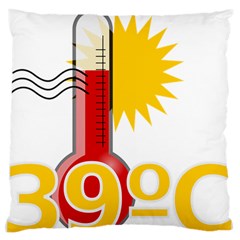 Thermometer Themperature Hot Sun Standard Flano Cushion Case (one Side) by Mariart