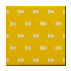 Waveform Disco Wahlin Retina White Yellow Tile Coasters by Mariart