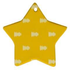 Waveform Disco Wahlin Retina White Yellow Ornament (star) by Mariart