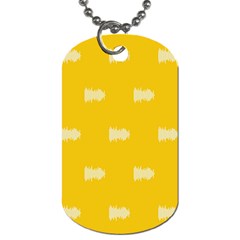 Waveform Disco Wahlin Retina White Yellow Dog Tag (two Sides) by Mariart