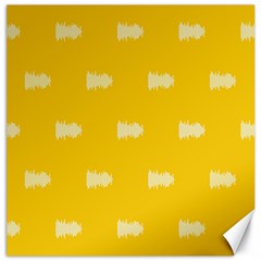 Waveform Disco Wahlin Retina White Yellow Canvas 12  X 12   by Mariart