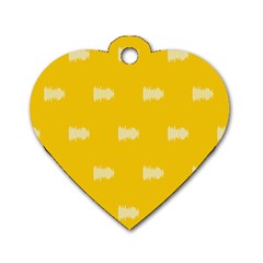 Waveform Disco Wahlin Retina White Yellow Dog Tag Heart (two Sides)