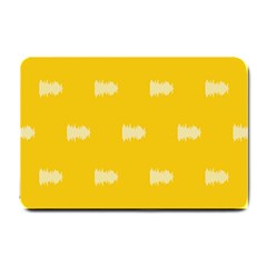 Waveform Disco Wahlin Retina White Yellow Small Doormat  by Mariart