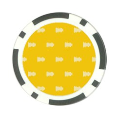 Waveform Disco Wahlin Retina White Yellow Poker Chip Card Guard by Mariart