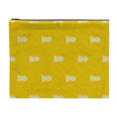 Waveform Disco Wahlin Retina White Yellow Cosmetic Bag (xl) by Mariart