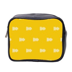 Waveform Disco Wahlin Retina White Yellow Mini Toiletries Bag 2-side by Mariart