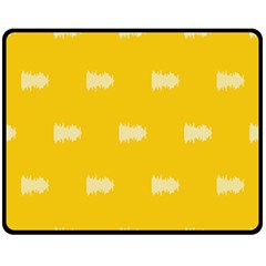 Waveform Disco Wahlin Retina White Yellow Fleece Blanket (medium)  by Mariart