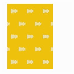 Waveform Disco Wahlin Retina White Yellow Large Garden Flag (two Sides) by Mariart