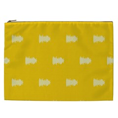 Waveform Disco Wahlin Retina White Yellow Cosmetic Bag (xxl)  by Mariart