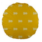 Waveform Disco Wahlin Retina White Yellow Large 18  Premium Round Cushions Back