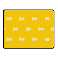 Waveform Disco Wahlin Retina White Yellow Double Sided Fleece Blanket (small)  by Mariart