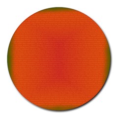 Scarlet Pimpernel Writing Orange Green Round Mousepads by Mariart