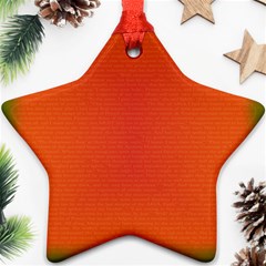 Scarlet Pimpernel Writing Orange Green Ornament (star) by Mariart