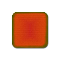 Scarlet Pimpernel Writing Orange Green Rubber Square Coaster (4 Pack) 