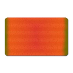 Scarlet Pimpernel Writing Orange Green Magnet (rectangular) by Mariart