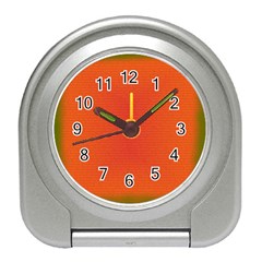 Scarlet Pimpernel Writing Orange Green Travel Alarm Clocks by Mariart