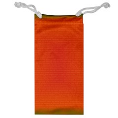 Scarlet Pimpernel Writing Orange Green Jewelry Bag by Mariart