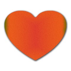 Scarlet Pimpernel Writing Orange Green Heart Mousepads by Mariart