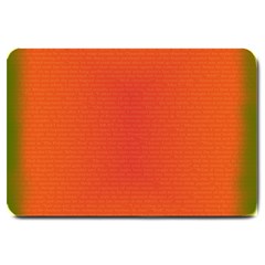 Scarlet Pimpernel Writing Orange Green Large Doormat  by Mariart